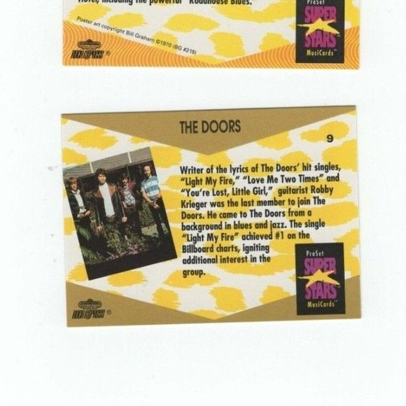 The Doors Legends Pro Set Super Stars Musicards Rock Express Trading Cards - Picture 7 of 10